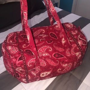 Vera Bradley Red Paisley Large Duffel